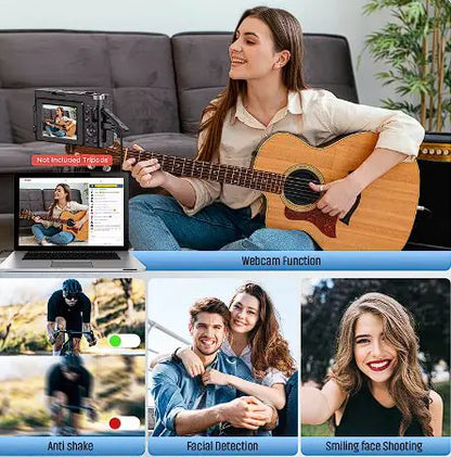 Compact Camera with Flip Screen & Autofocus